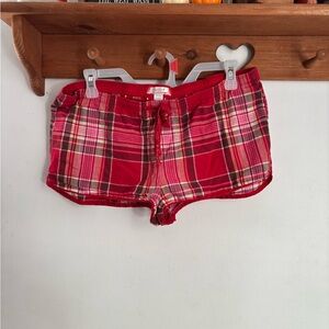 Aerie Y2K Red Plaid Shorts